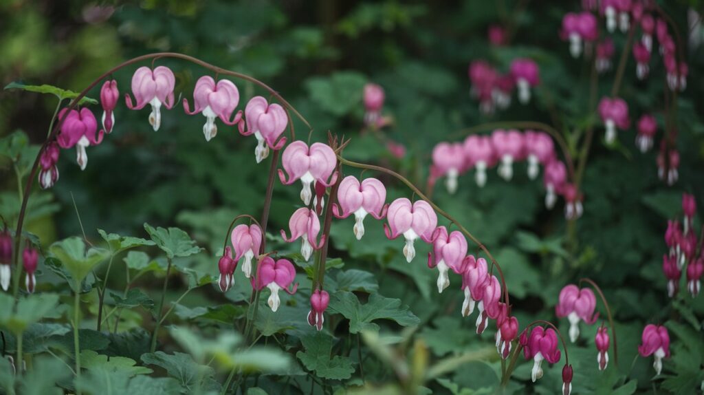 bleeding heart flowers in garden