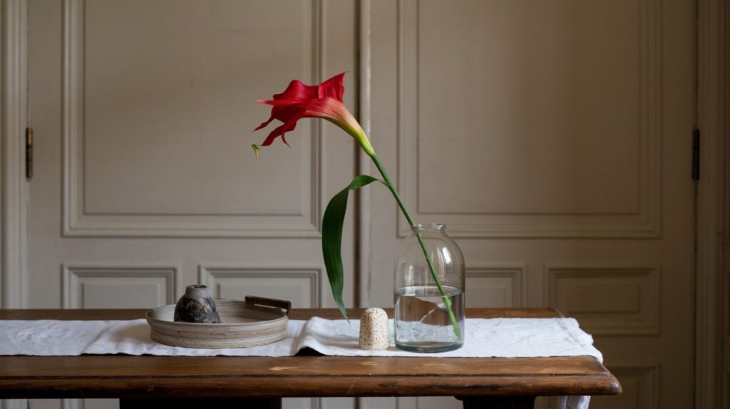 red canna in a vase